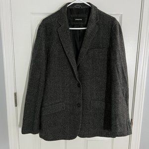Claiborne grey blazer - Herringbone pattern - LIKE NEW!